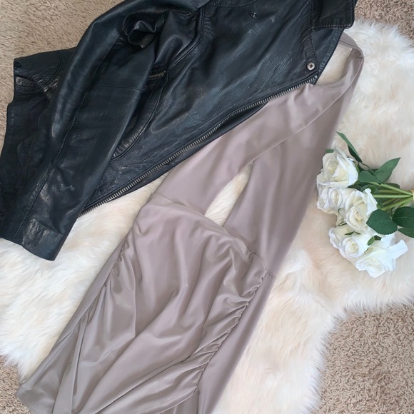 Light Greenish/Suede Tight Mini Dress - Picture 1 of 6